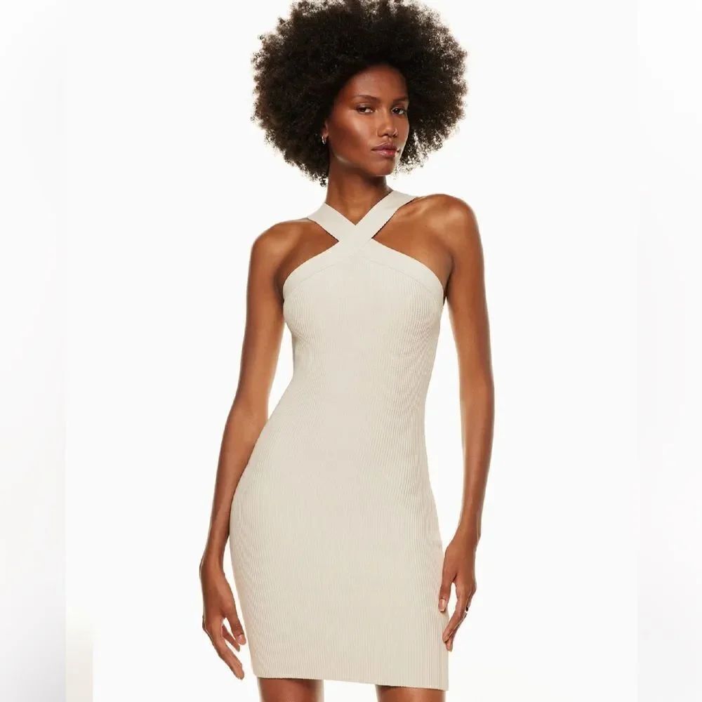 Aritzia Babaton Sculpt Knit Criss Cross Dress